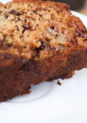 Une photo de Gâteau de banane version avec pépites de chocolat