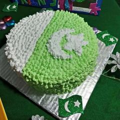 A picture of Flag cake.