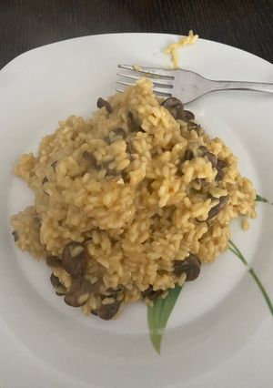 Una foto de Risotto de champiñones