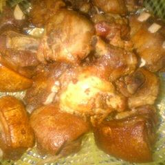 A picture of Fried Goat Meat.