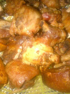 A picture of Fried Goat Meat.