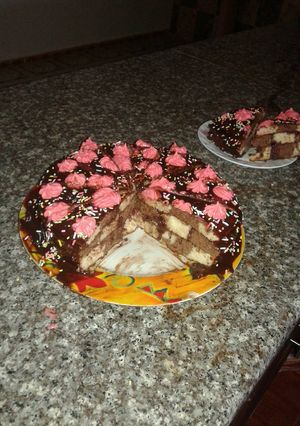 صورة لوصفة كيكة الشطرنج