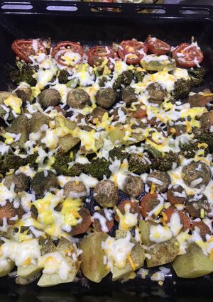 عکسی از دستور سينی سبزيجات نارسی بانو