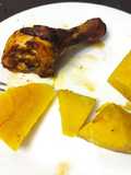 Pollo al curry en freidora de aire