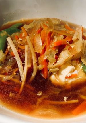 A picture of Long life & Health! Warm Soba Noodle.