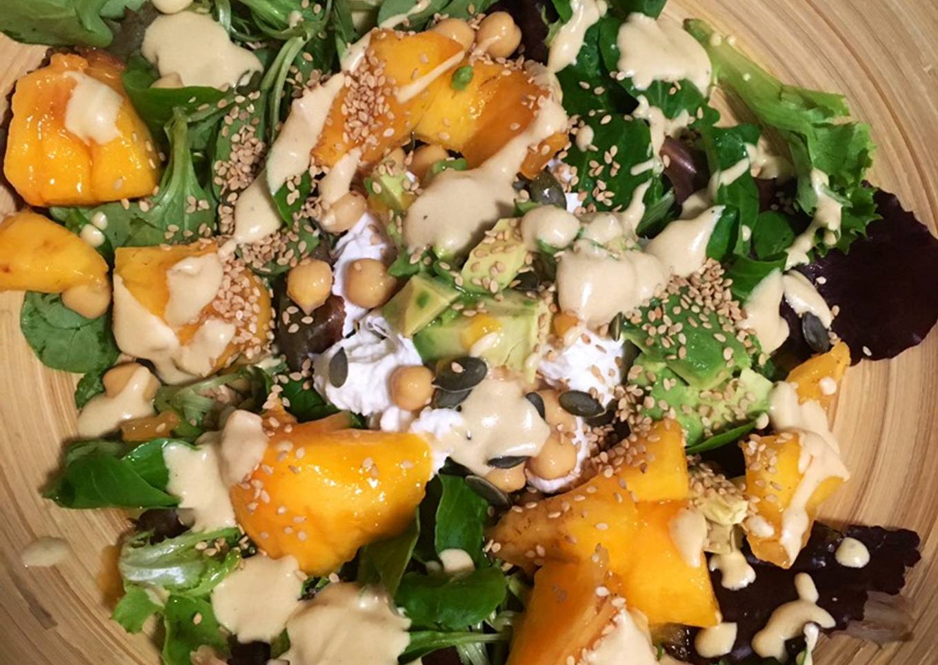 Ensalada con caqui