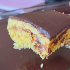 A picture of Boston Cream Pie Poke Cake.