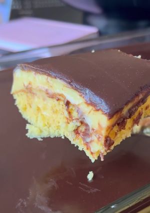 A picture of Boston Cream Pie Poke Cake.