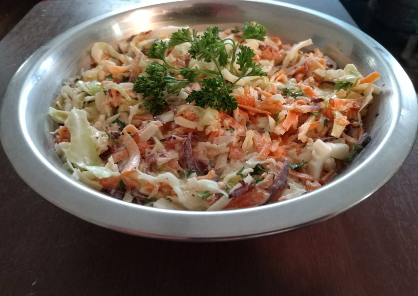 Cabbage and carrot slaw
