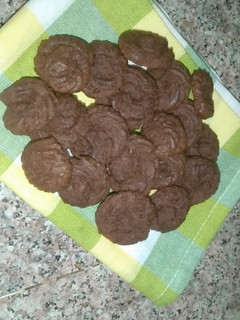 A picture of Chocolate butter cookies without oven.