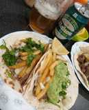 Tacos Mexicanos!!!🌮de ternera de res con papas fritas 😍