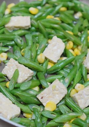 Foto resep Tempe buncis jagung pipil