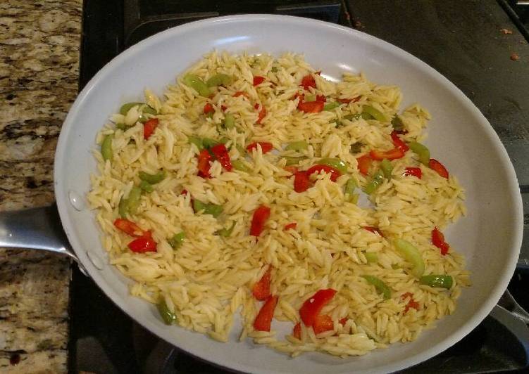 Recipe of Quick Orzo &amp; Peppers