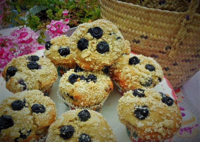 Muffins façon crumble aux myrtilles de Yotam Ottolenghi