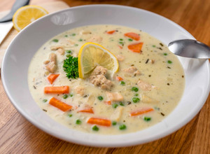 Tárkonyos csirkeragu leves recept fotója