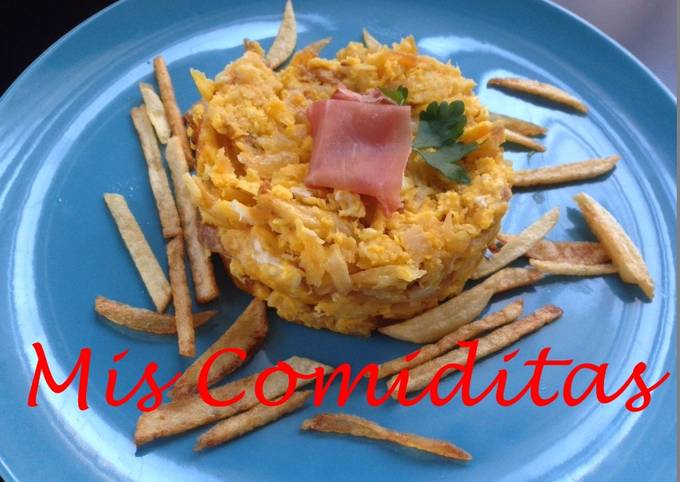 Revuelto de bacalao y patatas paja (Bacalao á brás) Receta de Concepcion  Garcia Diaz- Cookpad