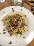 Scialatielli radicchio speck e gorgonzola