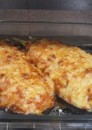 Foto principal de Berenjenas rellenas de carne picada de pavo-pollo