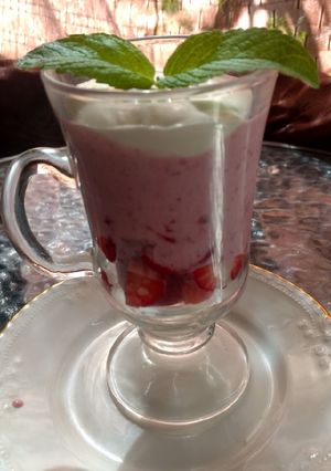 Una foto de Postre de frutillas sin Gluten