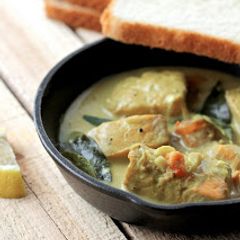 Meen Moilee/Molee - Kerala style fish stew with Salmon A picture of Meen Moilee/Molee - Kerala style fish stew with Salmon.