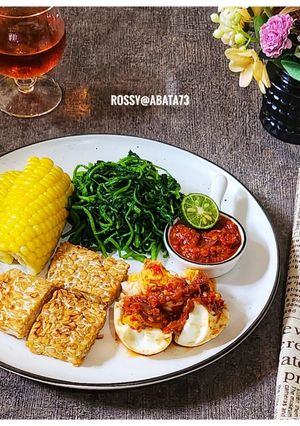Foto resep Sambal Telur Rebus Tempe Panggang