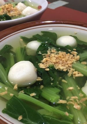 Foto resep Soup sawi bakso ikan