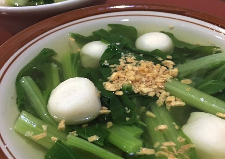 Bumbu Soup sawi bakso ikan | Bahan Membuat Soup sawi bakso ikan Yang Enak Dan Mudah