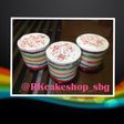 Rainbow cake in jar