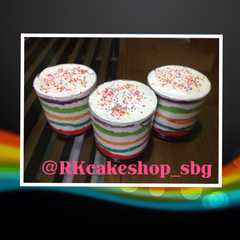 รูปของ Rainbow cake in jar