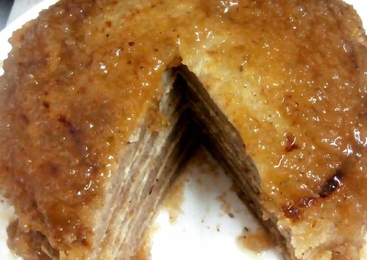 Easiest Way to Make Perfect Herbal Vegan Pancake Stack With Fruit Syrup