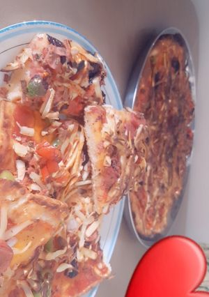 صورة لوصفة بيتزا