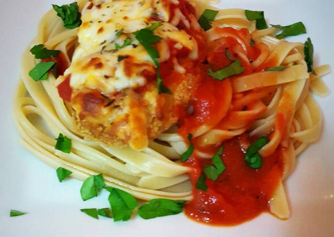 Recipe of Homemade Fettuccine Marinara Chicken