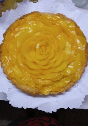 Una foto de Tarta de duraznos 😋