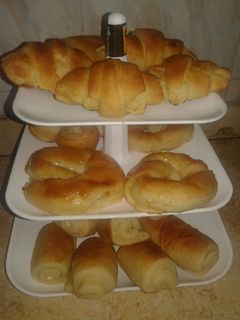 صورة لوصفة دنش و كرواسون و باتيه بعجينة مورقة