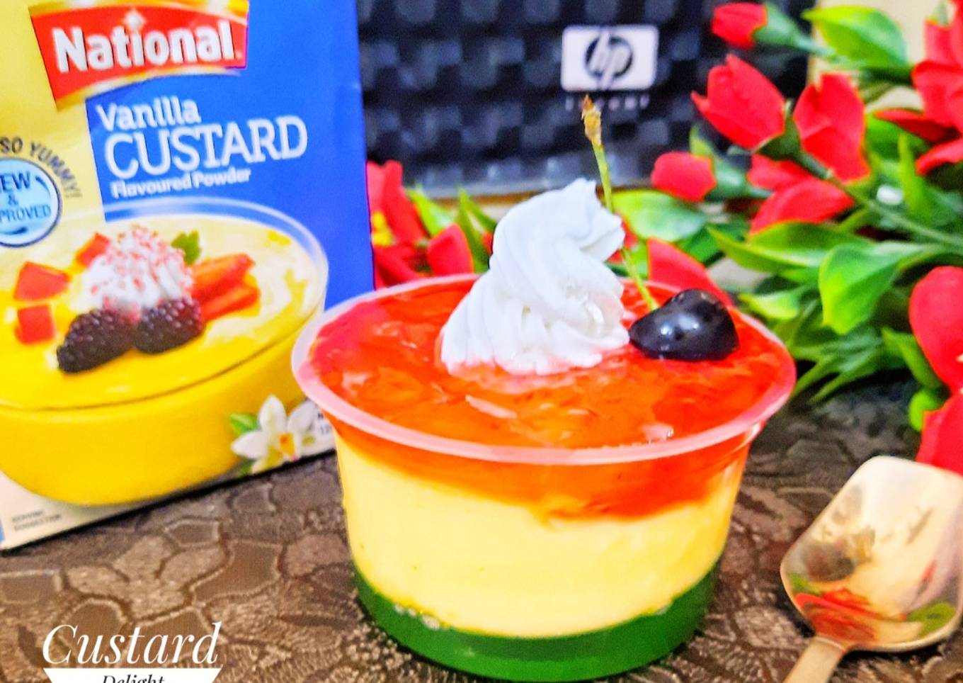 Rainbow Custard delight