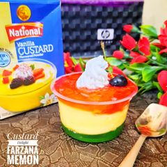 A picture of Rainbow Custard delight.