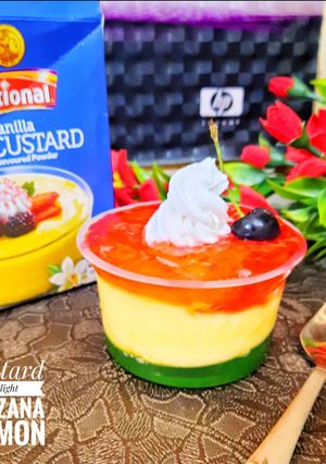 A picture of Rainbow Custard delight.