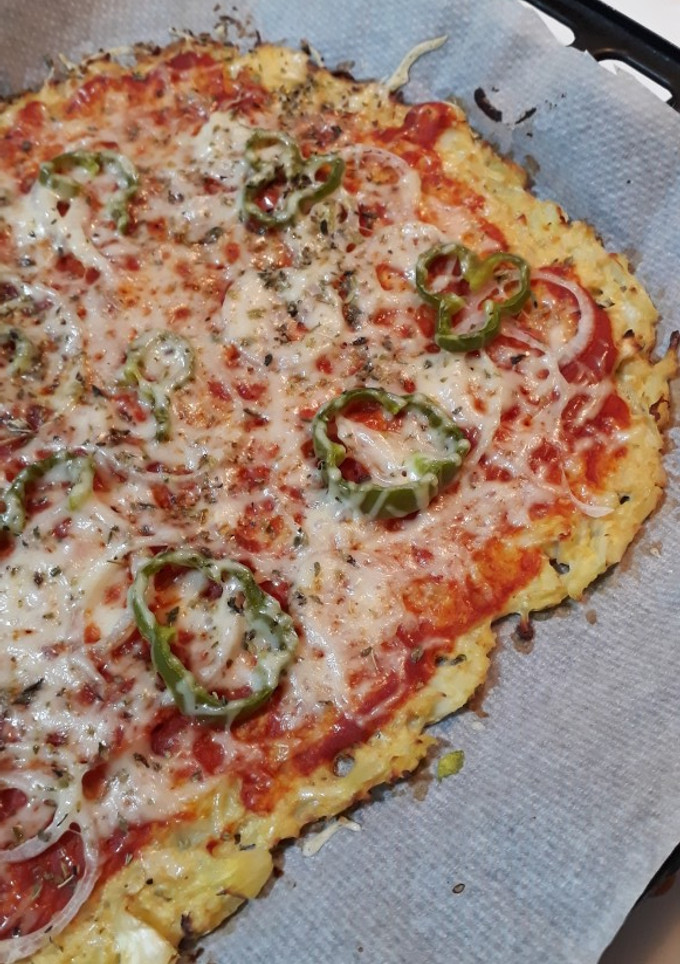 Una foto de Pizza de coliflor