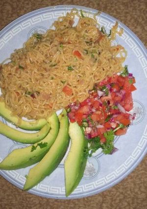 A picture of Kachumbari Noodles.