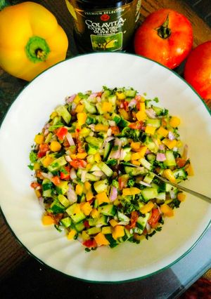 A picture of Persian Salad.