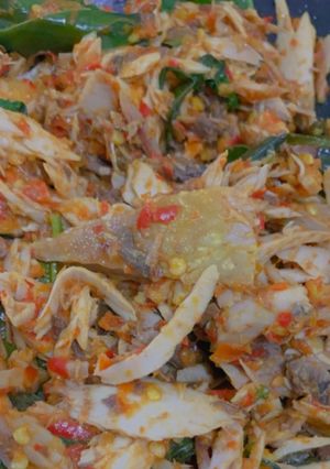 Foto resep Tongkol suwir pedas masak woku