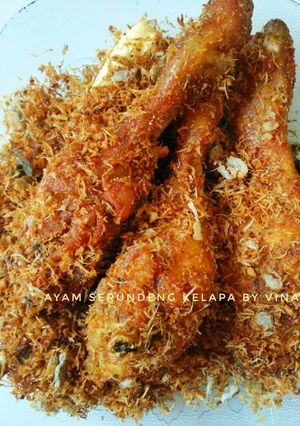 Foto resep Ayam serundeng kelapa