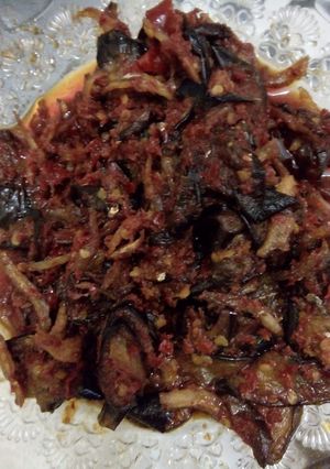Foto resep Sambal terong ungu + teri enak dan gurih