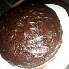 A picture of Moist and fudgy chocolate cake.