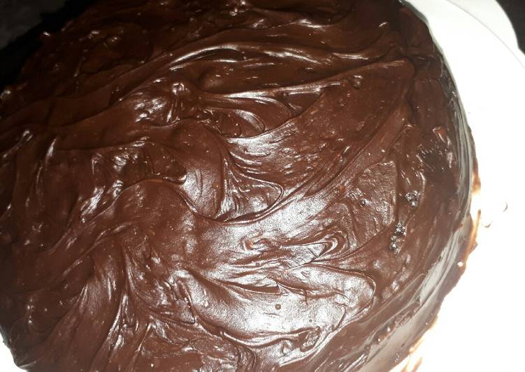 Moist and fudgy chocolate cake