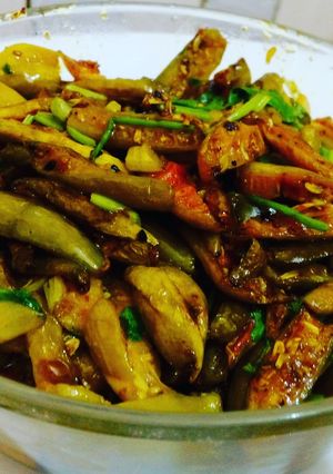 A picture of Kundru ki dry Sabzi.