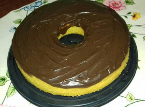 Una foto de Torta de zanahoria con baño de chocolate!!