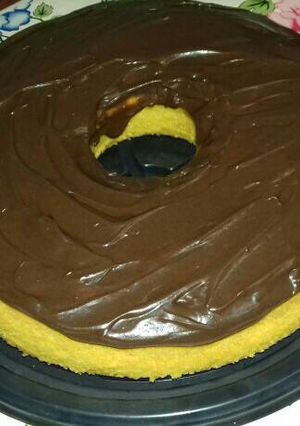 Una foto de Torta de zanahoria con baño de chocolate!!