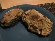 Una foto de berenjena rellenas sin carne