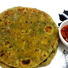 A picture of Leftover dal paratha.
